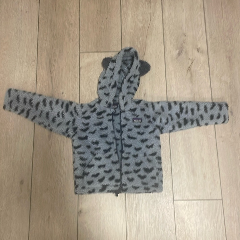 USED PATAGONIA 2T FURRY EARRED FLEECE ZIP